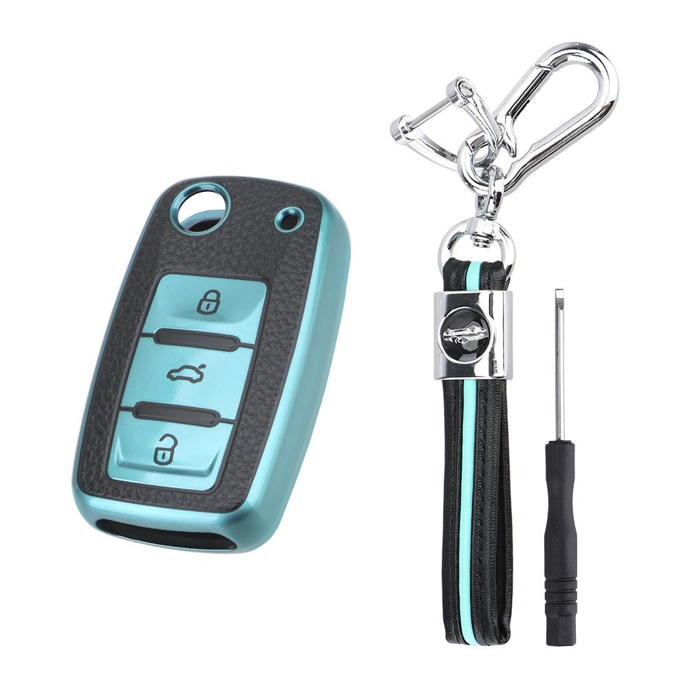 Чехол для ключей с 3 кнопками для автомобиля, против царапин, для VW Volkswagen Bora Lavida plus Sagitar Lamando Jetta Passat Polo Tiguan Gran Lavida, силикон из ТПУ