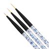 3Pcs Nail Art Liner Brushes Non-deformation Non-corroding Nail Supplies UV Gel Painting Acrylic Liner Brushes for Salon