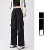 Women's American Cargo Pants Summer New High Waist Quick Dry Parachute Pants Casual Wide Leg Sports Long Pants Trendy