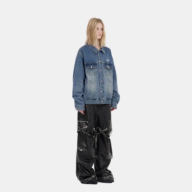 WE11DONE SS23 Denim Jacket Unisex Gift Box Set Included Clothing WD-DJ1-23-913-U-BL