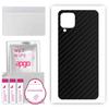 apgo Protective Skin Sticker for the Back Compatible with Samsung Galaxy M12, Wrap Film, Foil, Vinyl - Pattern Carbon Black
