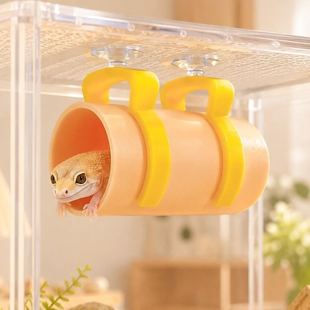 with Suction Cup Reptile Shelter Realistic Hidden Cave Shelter Aquarium Decoration