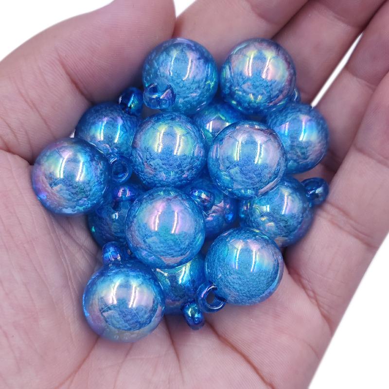 Creative DIY for Candy Color New 5Pcs 16mm Wholesale Jewelry Making Pendant Round Bubble Loose Beads