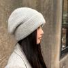 Advanced Sense of Knitted Cap Female Winter New Ear Protection Wool Cap Korean Version of the Small Face Stacked Velvet Cap Female