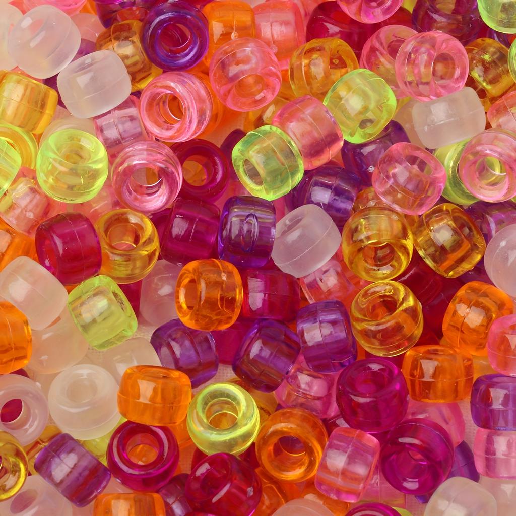 100 шт./пакет 6x9 мм бусины пони оптом, прозрачные бусины пони для набора для изготовления браслетов, бусины канди, бусины для волос для кос, бусины для рукоделия для изготовления ювелирных изделий