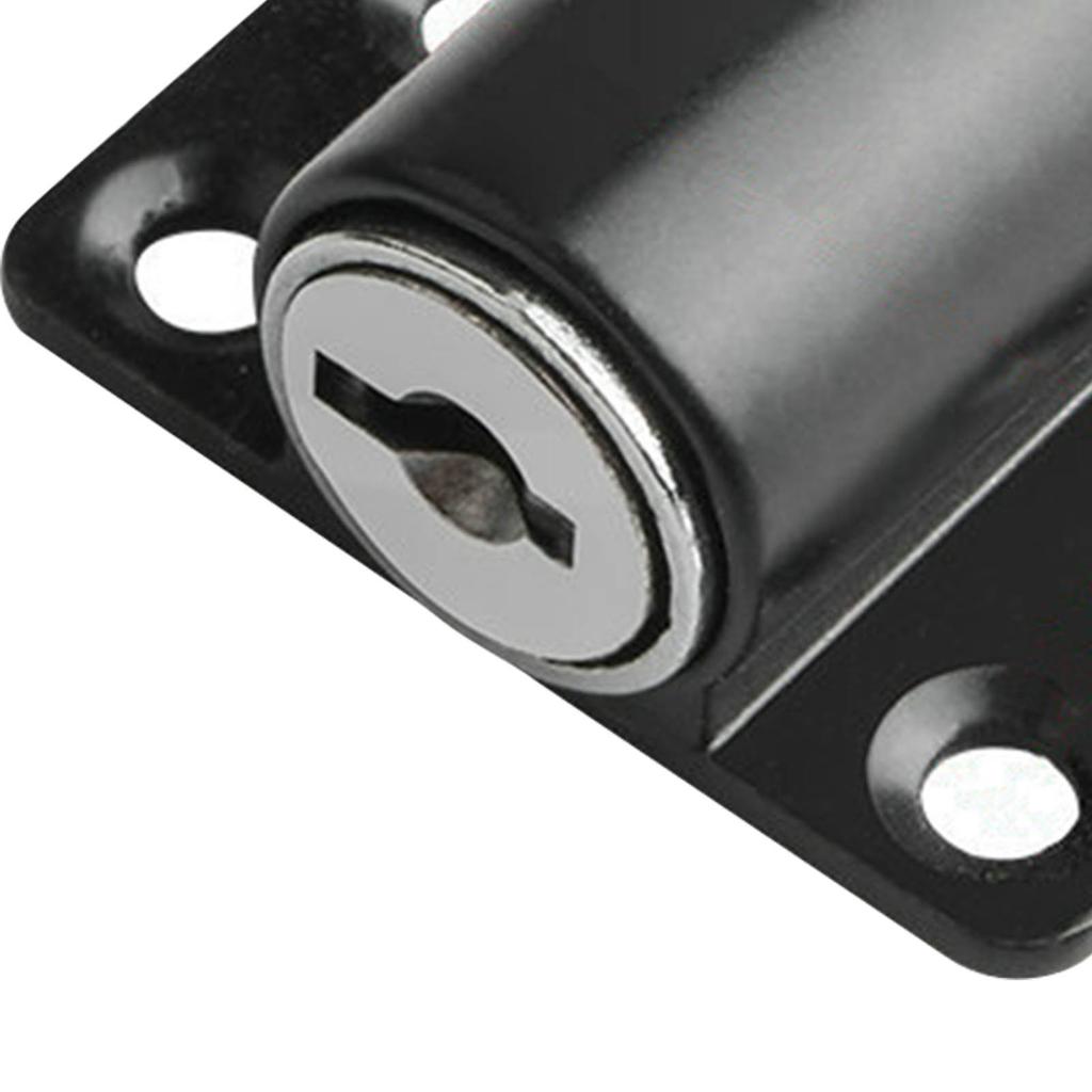 Дверной замок безопасности с защитой от кражи, поверхность из сплава, с ключами, оконный болт для домашних шкафов, черный