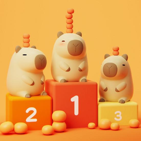 MIT Capybara Night Light Cute Cartoon USB перезаряжаемая светодиодная лампа для новорожденного, сенсорный светильник, рождественский подарок для декора спальни малыша
