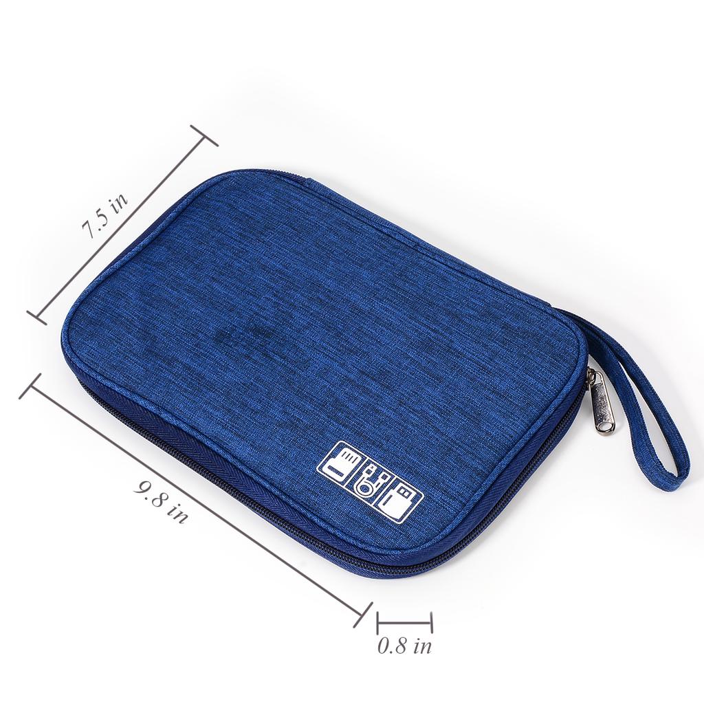 Сумка-органайзер для кабелей. Дорожный органайзер для электроники. Аксессуары для электроники. Чехол для зарядного устройства, внешнего аккумулятора, сотового телефона, флэш-карты, USB, шнура.