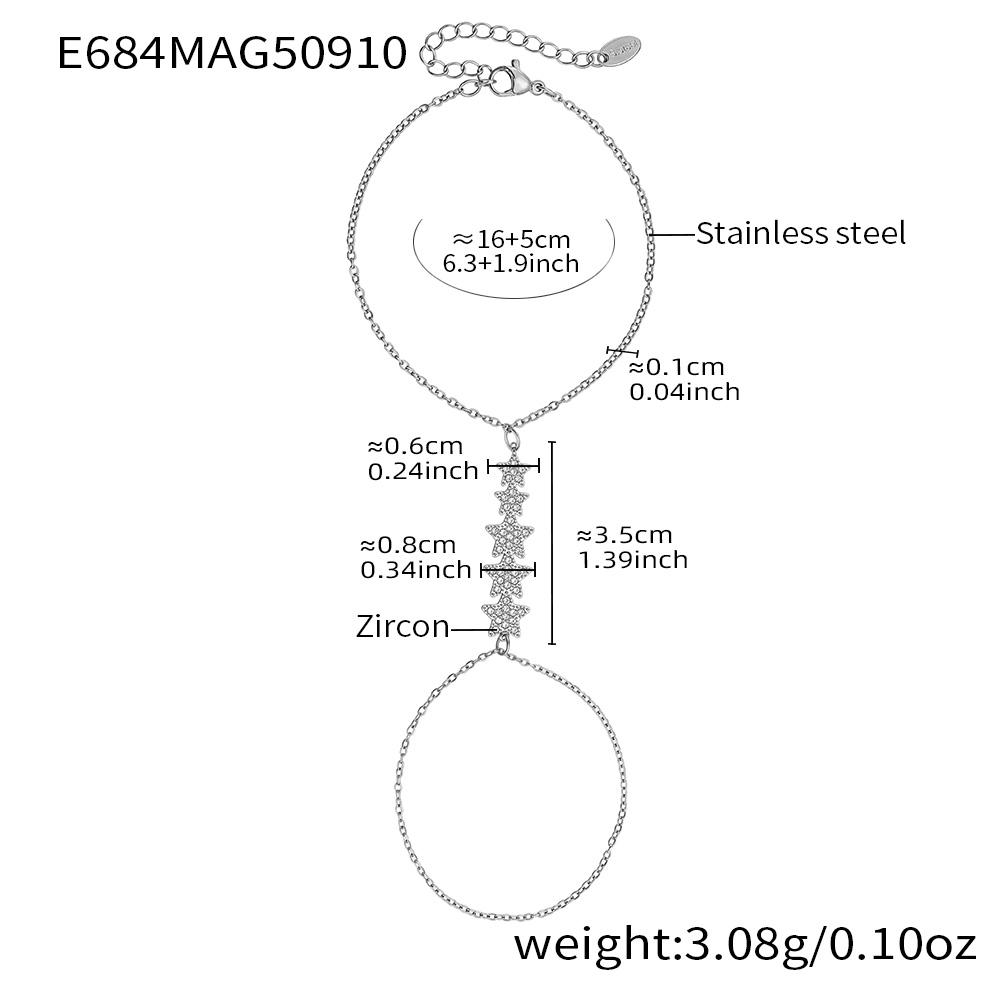 Изящный браслет-цепочка на руку из нержавеющей стали с покрытием 18 карат золотом, с кубическим цирконием, блестящие циркониевые браслеты-цепочки на руку для женщин