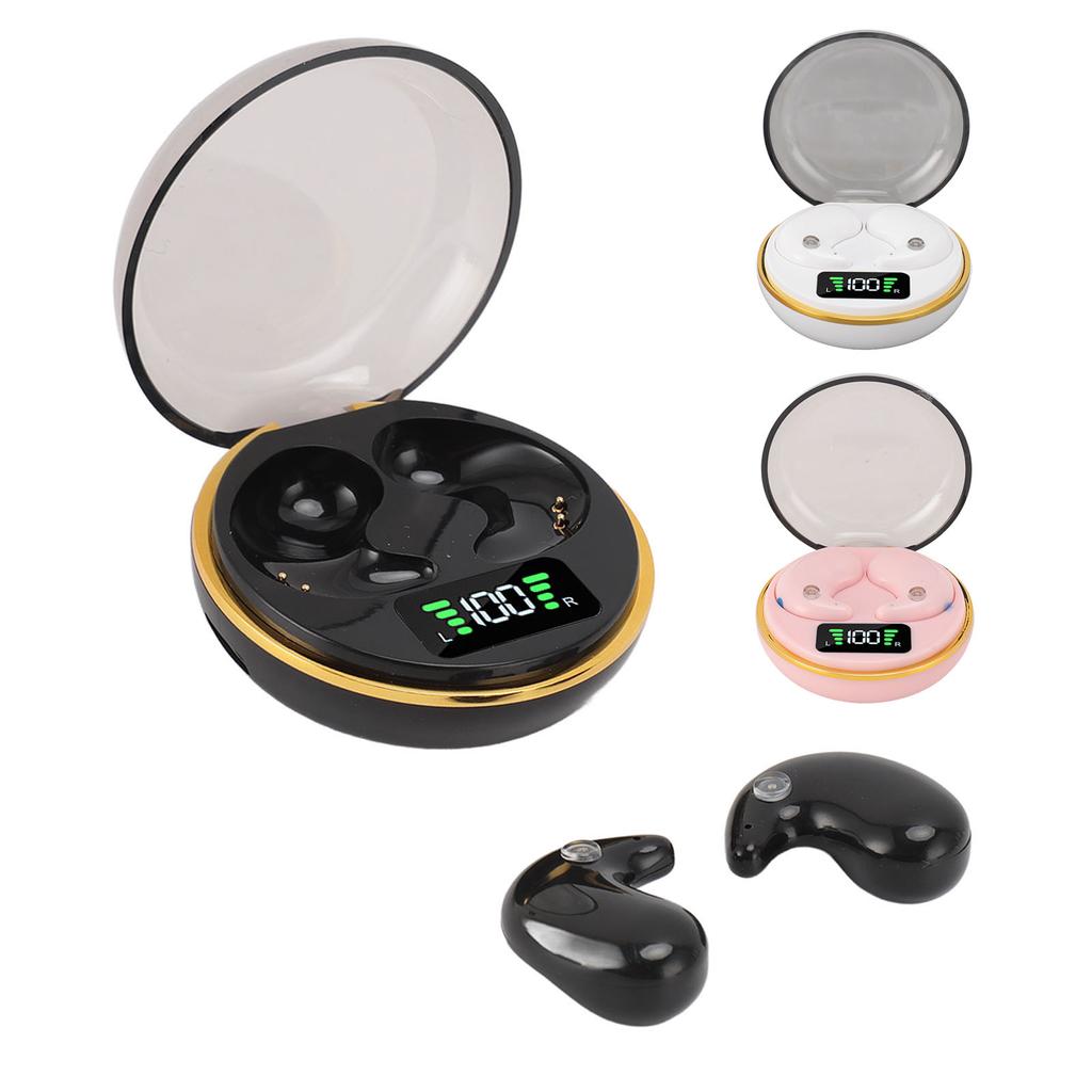 Bluetooth Earbuds with Digital Display Charging Case Stereo Wireless Earphones for Sleep Work Music 