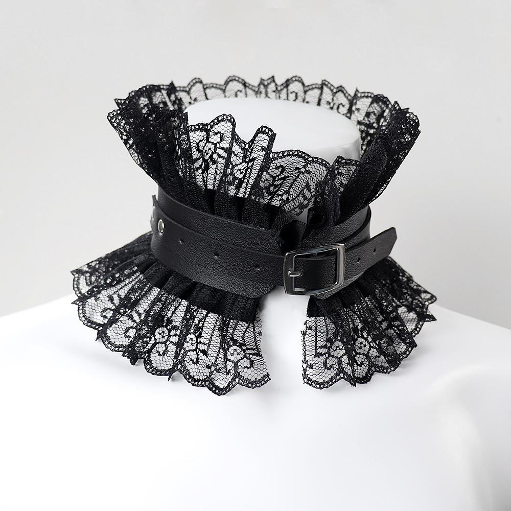 Lace Chockers Necklace Kawaii Lolita Exaggerated Princess Collar Girls Cosplay Party Jewelry Goth Punk Hollween Y2k Accessories