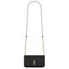 Saint Laurent Ysl Monogram Gold Logo Calfskin Smooth Leather Crossbody Phone Bag Women bags Black 635095-0U40J-1000