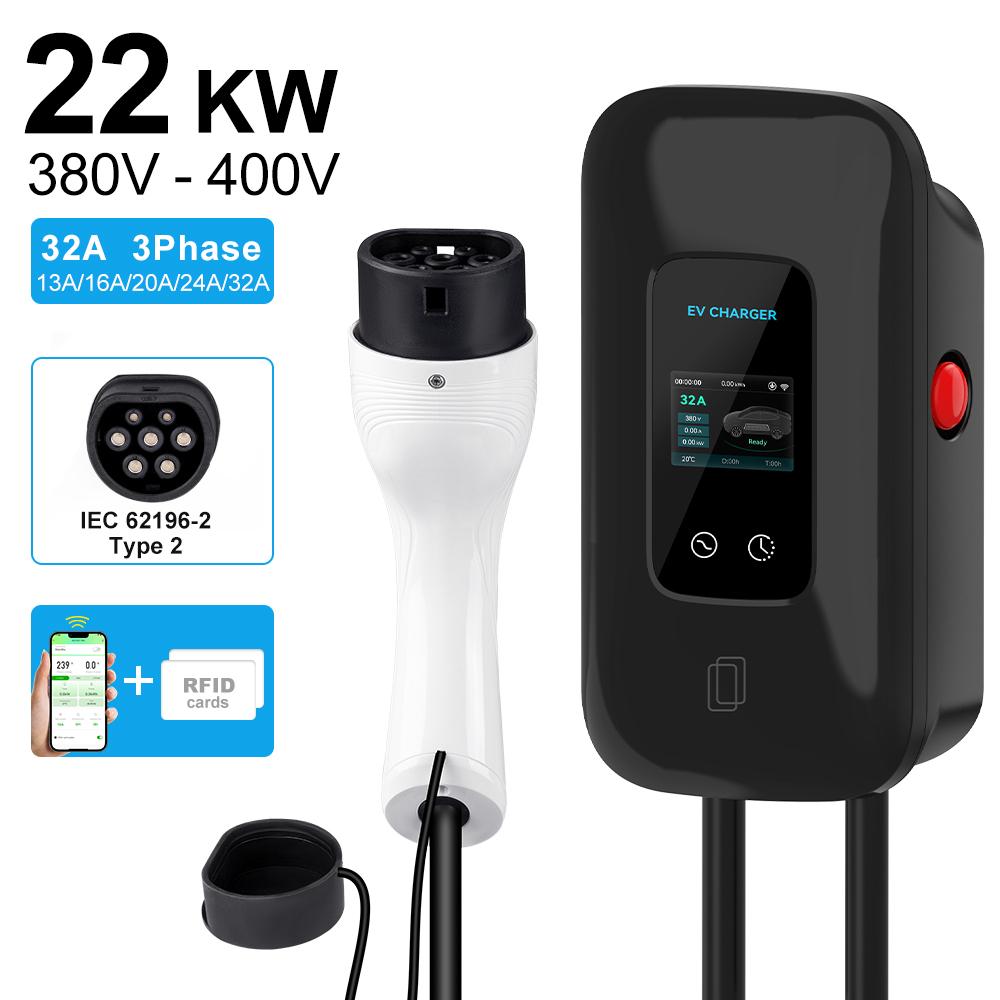 3 Fazowa Ładowarka Wallbox 22Kw Z Wtykiem Cee Do Siły
