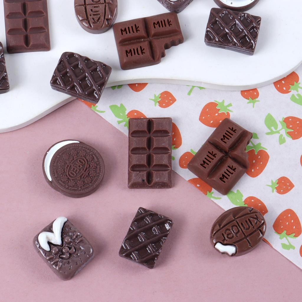 Мини-заколки для волос из смолы ручной работы: Дизайн печенья и хлеба