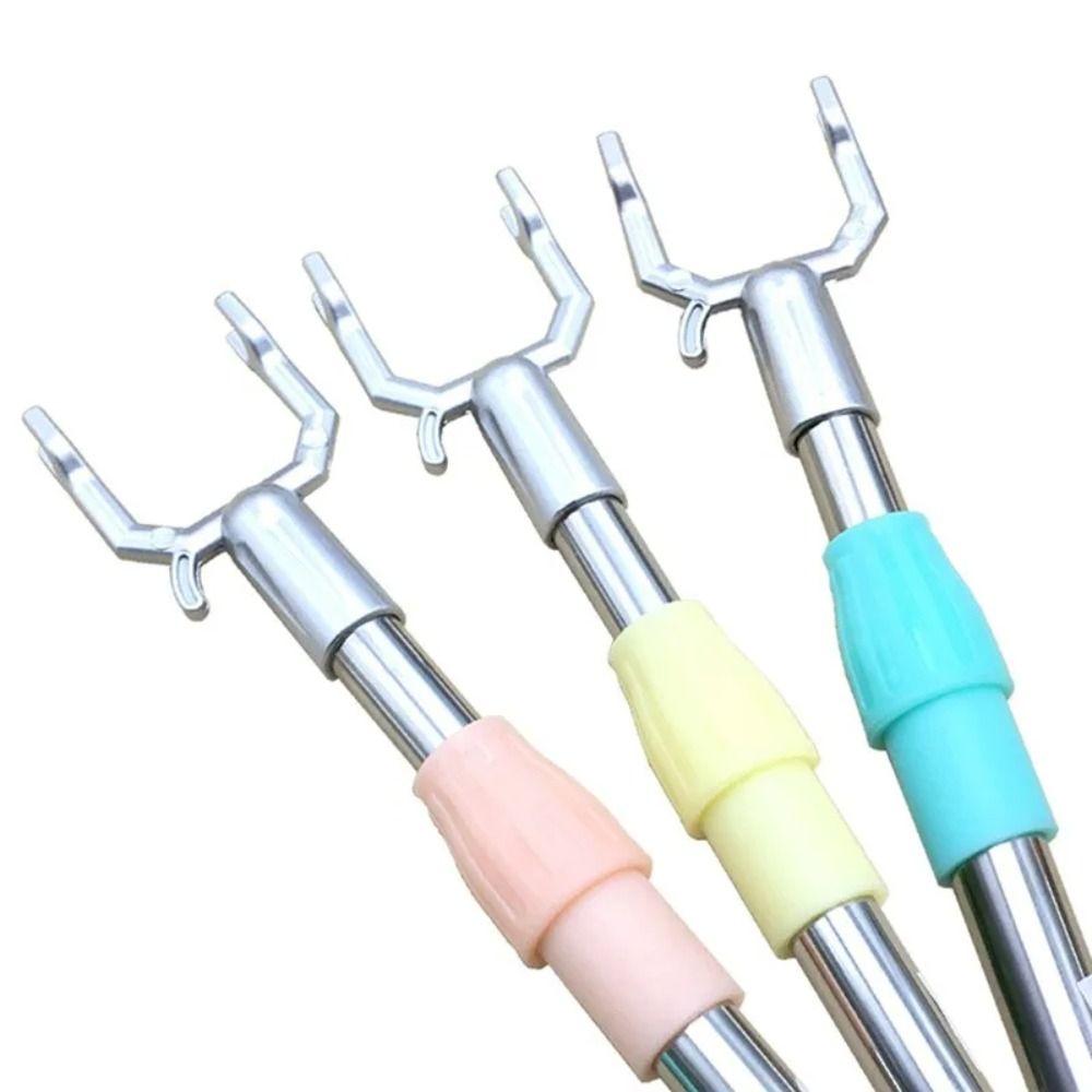 Aluminum Zinc Zinc Alloy Clothes Rod Joint Portable Laundry Hanging Fork Clothes Rod Metal Head Balcony
