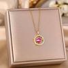 Titanium Steel Necklace For Women Elegant Simple Fashion Zircon Collarbone Chain Light Luxury Niche Jewelry