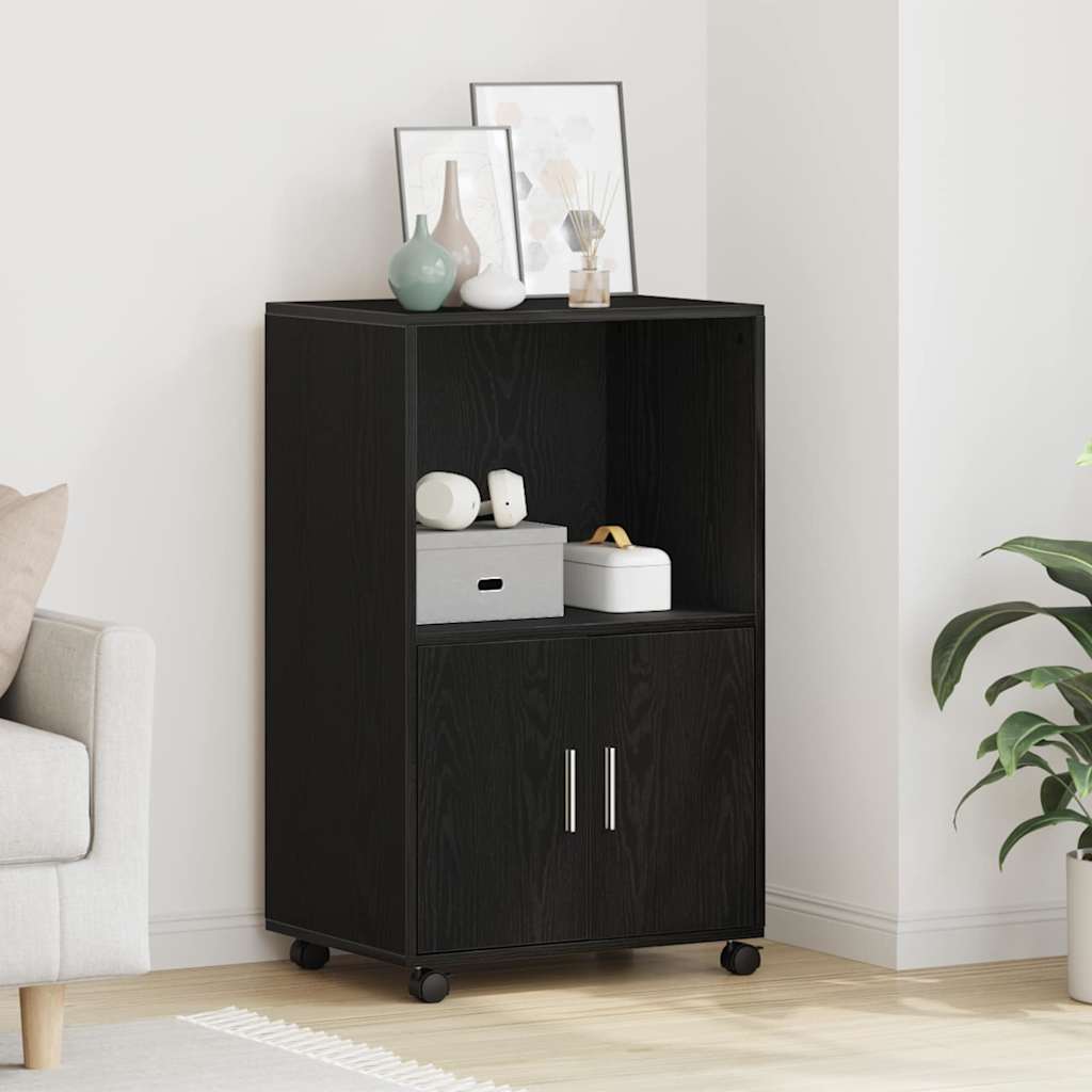 Cabinet in Black Oak Look 55 x 40 x 82 cm