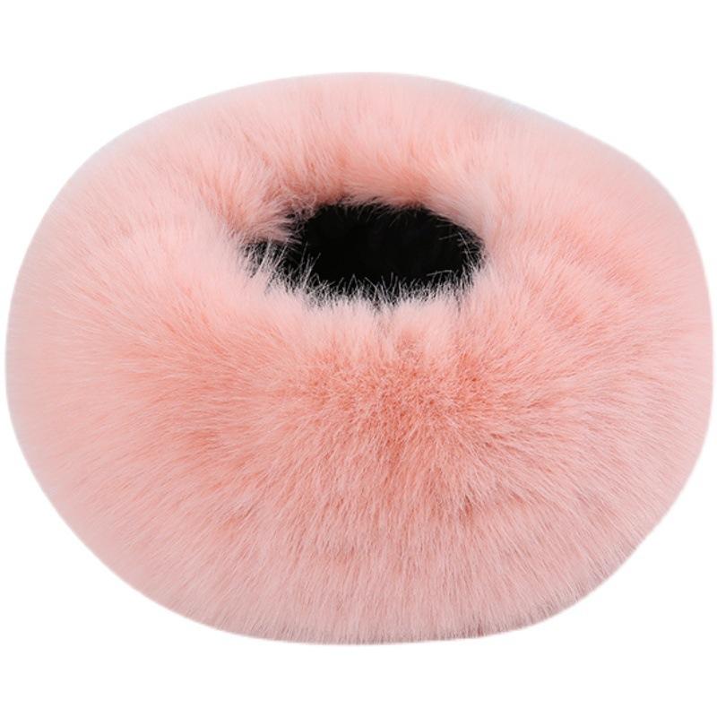 Women Hats Headband Winter Earwarmer Ski Hats Russian Tick Fluffy Imitation Fox Fur Cap Empty Top