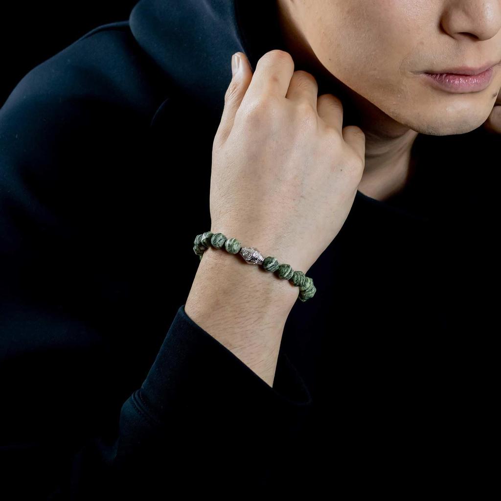 [AWNL] Men's Shumishan Longan Beaded Bracelet, 10mm Beads, Father's Day Gift, 17-18cm