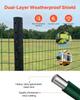 Farm Fence, 1.2 x 25 m, 2 x 4 in Mesh 2.1mm Galvanized Steel Wire Fencing for Cattle, Hog & Sheep, Heavy Duty Vinyl Coated Livestock Fence for Animal