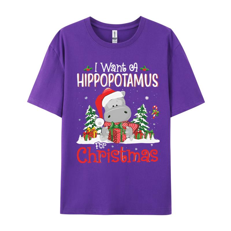 Unisex Retro I Want A Hip Popotamus Christmas Tshirt Unisex TShirt Cotton Tees Harajuku TShirt Anime Printed Tshirt