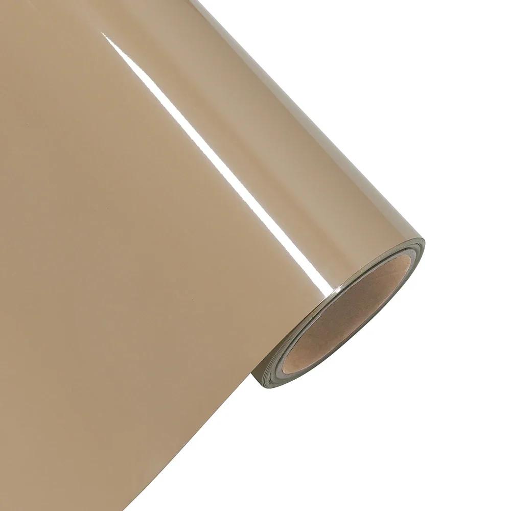 Premium Ultra Glossy Desert Sand Beige Wrap PET Vinyl Film Car Whole Body PVC Decal Protective DIY Cover Auto Tuning Accessories