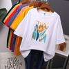 Flower Floral Print T-Shirt Vintage Oversize T Shirts Female Art Streetwear Women Tops Tees