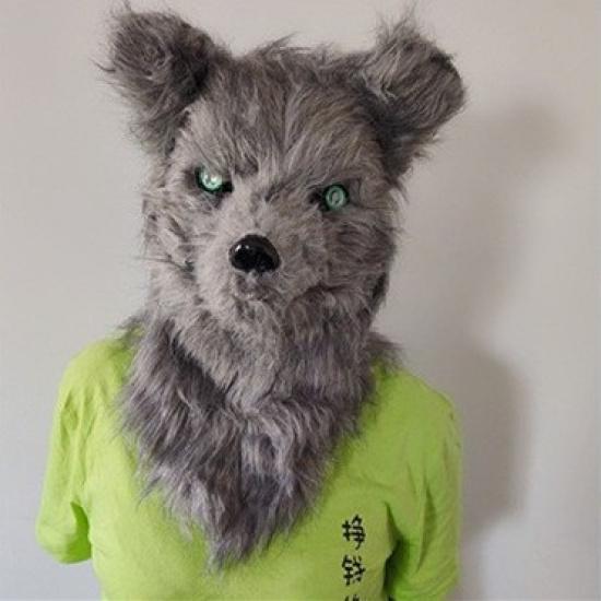 Halloween props Plush Animal Mask cosplay Horror bloody rabbit husky wolf mask with movable mouth