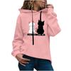 (SU)Осенне-зимняя женская толстовка с капюшоном, пуловер, топы с длинными рукавами, удобные