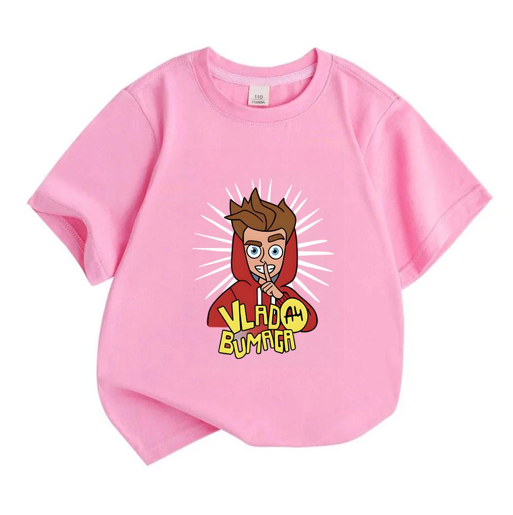 Kids Boys Girls 100% Cotton O-neck Short Sleeve T-Shirt, Cartoon Cool Boy Pattern Casual Soft Breathable Tee for Daily Wear School Holiday Top