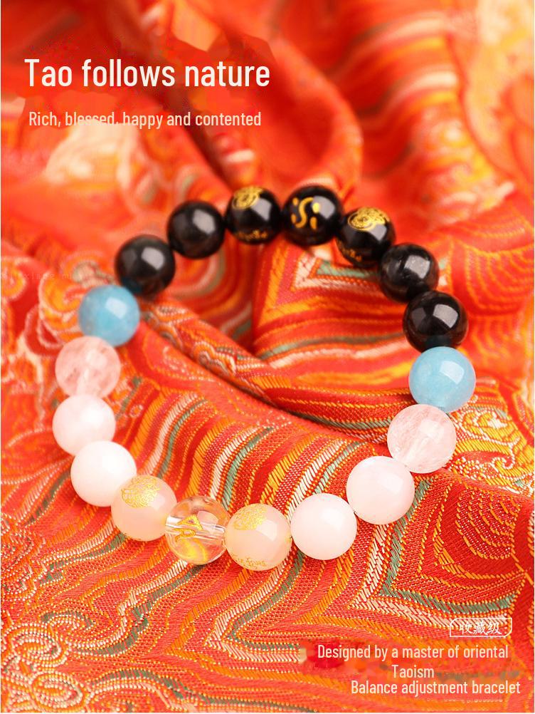 Двойной элемент Вода и Дерево Пятисторонний Бог Богатства Благоприятный Кристалл Браслет для Мужчин и Женщин