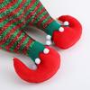 Festive Red Cotton Christmas Hat with Leggings for Children & Adults - Warm, Wide-Brimmed Clown Design
