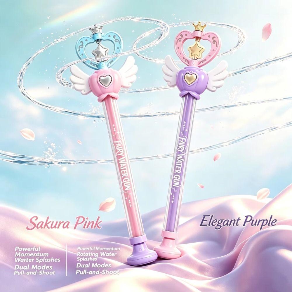 Heart Decoration Spray Water Winged Wand Shape Fairy Water Toy Pool Party