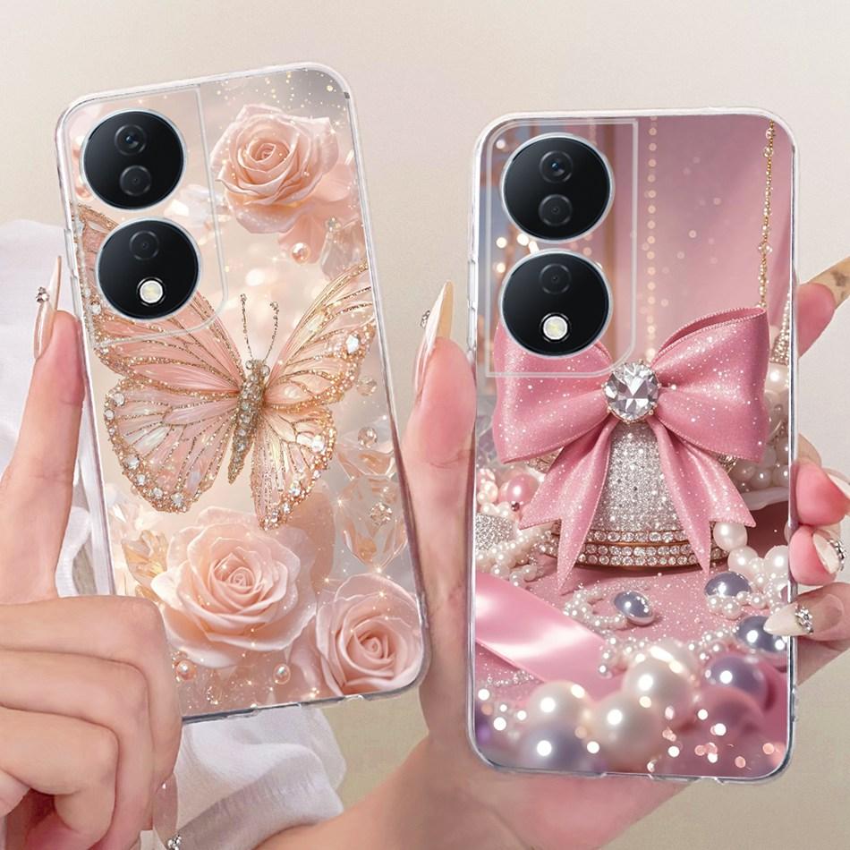 For Honor X7b CLK-LX2 2025 Cute Flower Butterfly Cat Painted Case For HonorX7b X 7B 4G 5G Soft Silicone TPU Phone Cases