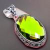 Peridot Gemstone Handmade 925 Sterling Silver Jewelry Pendant 2.17" AH-755