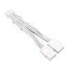 12VHPWR Graphics Card Cable Double 8PIN To 16PIN (12+4Pin) GPU Extension Cable Featuring Stylish White Embossed Finish