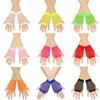 1Pair Womens Short Fishnet Net Gloves Fingerless Mesh Gloves Punk
