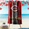 Name Custom Cincinnati Reds Print Beach Towel, Large Soft Quick Dry Towel for Beach Camping Swimming