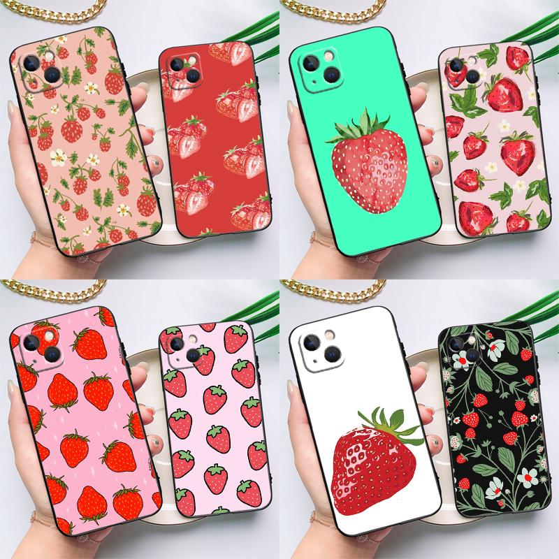 Клубничный чехол для Xiaomi Redmi Note 13 Pro 14 12 11 10 15 Pro Plus Redmi 15 14C 13C 10C 12C 15C Funda
