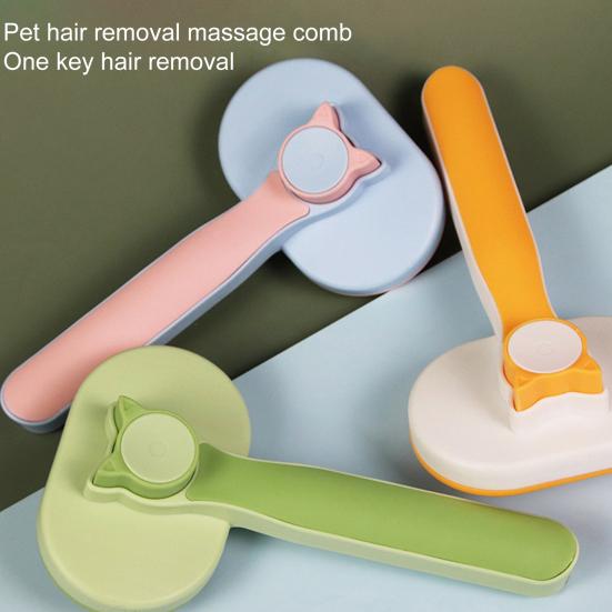 Игольная щетка из нержавеющей стали, антистатическая чистящая расческа для кошек и домашних животных, для нежного массажа удаления волос