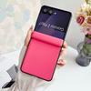 Роскошный кожаный чехол для телефона Samsung Galaxy Z Flip 7 6 5 Flip7FE Zflip7 ZFlip6 ZFlip5 5G Ударопрочный чехол с защитой шарнира