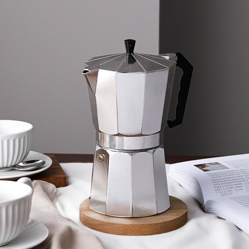 1pcs Aluminum Coffee Maker Stovetop Cafeteira Espresso Percolator Mocha Coffee Pot 50/100/150/300/450/600ml