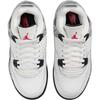 Air Jordan 4 Retro OG PS White Cement 2025 Детские кроссовки Summit-White Fire-Red Tech-Grey IB4388-100
