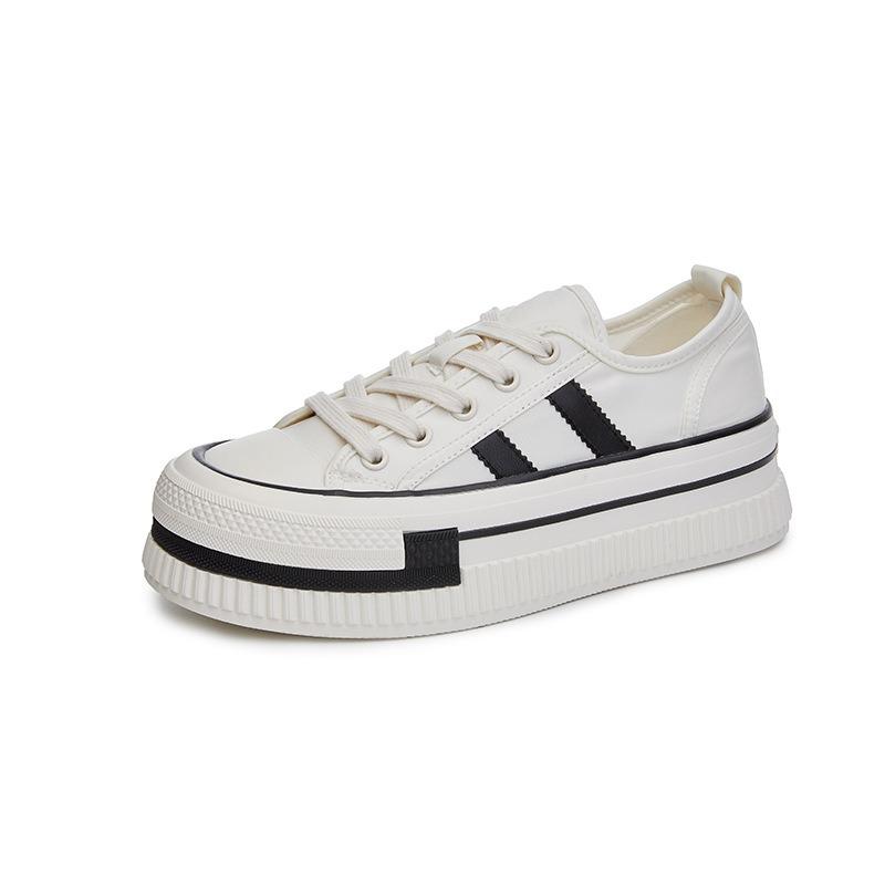 New Little White Shoes Women's Spring Platform Versatile Single Shoes Fashion Casual Shoes Muffin Biscuit Shoes Round Head Women's Shoes