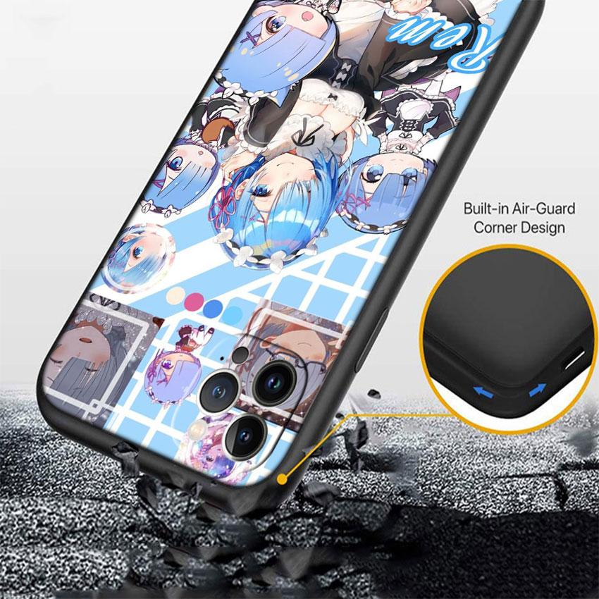 CJ48 Emilia Re Zero Ram Rem Soft Shell Phone Case for Redmi Note 8 9 Pro Max 9S 9T 9C NFC 8T 8A 10A A4
