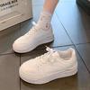 Кроссовки для сноуборда Milk Huhu женские летние 2024 года, новые универсальные маленькие белые туфли с круглым носком, на шнуровке, простые повседневные взрывные спортивные туфли