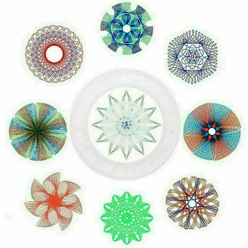 27 Pcs Tin Draw Drawing Art Original Spirograph Design Set Craft Create Kids Toy