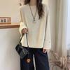 Autumn Winter Round Neck Solid Color Pullover Knitting Top Women Simple All-match Bottomed Sweater
