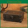 Chinese Style Vintage Wooden Square Storage Box With Lock For Organizer Desk