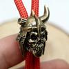 Голова Черепа Солдат Латунные Бусины для Ножа EDC DIY Плетеные Браслеты из Паракорда Брелок Брелоки Аксессуары Туристический Инструмент Шармы